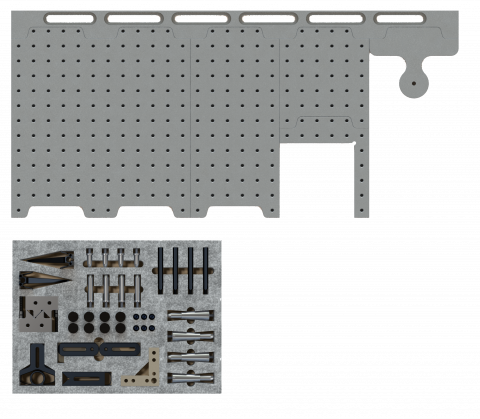 Inspection Arsenal Loc-N-Load CMM Bundle System, 30" Dock w/ Plate & STARTER Kit (50 pcs), SYS20_DK30TR03