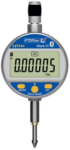 Fowler Sylvac Mark VI Nano Electronic Indicator, Bluetooth, .500"/12.5mm, 54-530-635-0