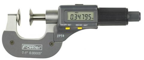 Fowler Electronic IP54 Disc Micrometer, 1-2"/25-50mm, 54-860-302-0