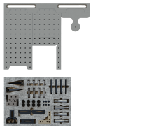 Inspection Arsenal Loc-N-Load CMM Bundle System, 18" Dock w/ Plate & STARTER Kit (50 pcs), SYS10_DK18TR03