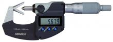 Mitutoyo .05-.6"/1.127-15.24mm Digital V-Anvil Micrometer with Groove, 314-351-30