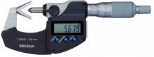 Mitutoyo .4-1"/10.16-25.4mm Digital V-Anvil Micrometer with Groove, 314-352-30