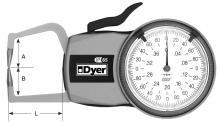 Dyer Gage Short Reach Min-Wall Thickness Gage, 0-0.4", 301-502