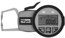 Dyer Gage Short Reach Electronic Thickness Gage, 0-0.39"/0-10mm, 653-502